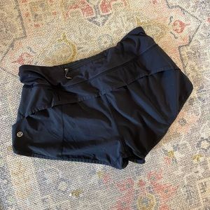 Black lululemon running shorts